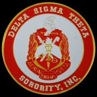 Delta Sigma Theta Sorority Round Car Tag Badge