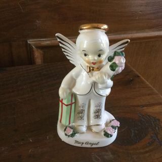 Vintage Napco May Boy Birthday Angel.  And Flawless 4 - 1/2” A1921.  1956