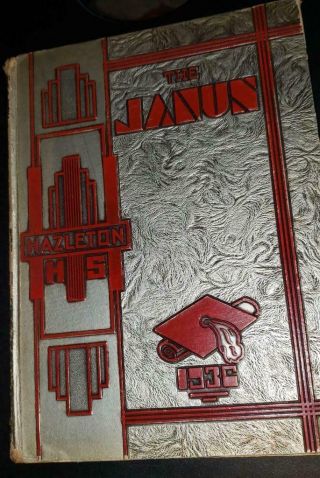 1936 Janus Yearbook Hazleton High School Year Book Pennsylvania
