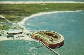 Massachusettes Postcard - " Old Fort,  Massachusetts " (ship Island)