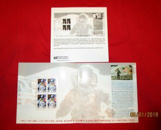 25th Anniversary Apollo 11 Moon Landing Us Stamp Block Booklet Ships