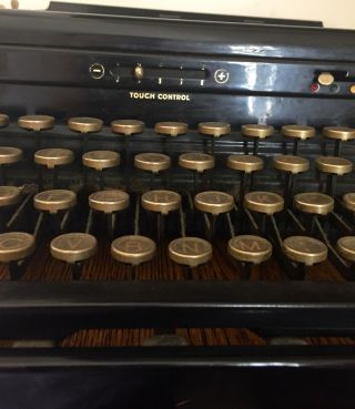 1938 Royal Touch Control Portable Typewriter Black Model 