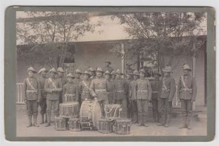 Military Cabinet - Boer War,  Contingent Of Drummers In Uniform With Slouch Hats