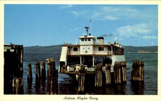 Astoria Megler Ferry Oregon Or Columbia River 1960s