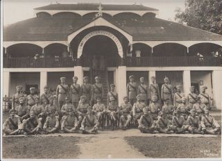 Military Photograph - Indian Army In Burma,  Group Of Officers And N.  C.  O.  S By Nikko