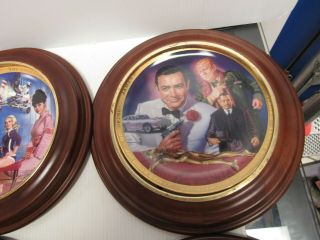 James Bond Limited Edition Fine Porcelain Franklin Plates - 6 w/ wood frames 4