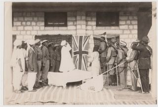 Military Photographs X 2 - Indian Army,  Group In Mosul,  1941 And Saluting The Flag