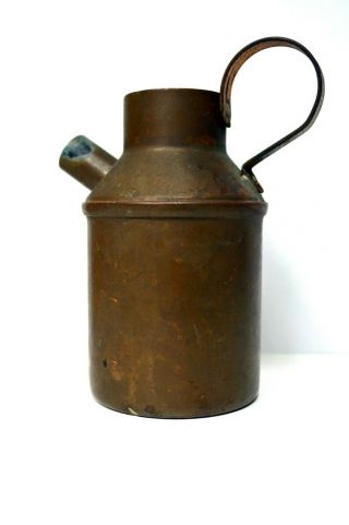 Vintage Copper/Tin (?) Tea/Coffee Pot - Moonshine Still Shape with Handle/Lid 2