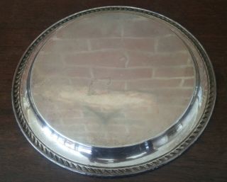 2 Wm Rogers Round Silver Plate Tray Platters 870 - 10 Inches 5