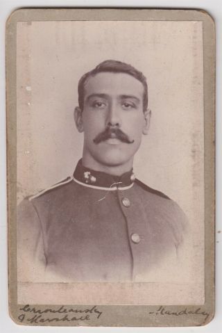 Military Cdv - Burma,  Soldier In Uniform By Criouleansky & Marshall Of Mandalay