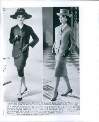 1962 Irene Gibbons Fashion Designer Los Angeles Ca Hollywood Wirephoto 8x10
