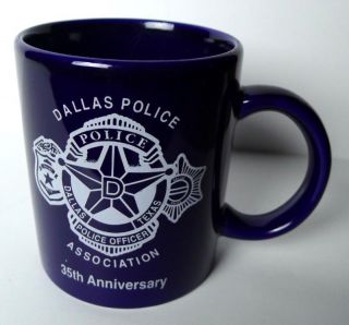Dallas Police Officer Association 35th Anniversary Mug 1994 Dpd Texas