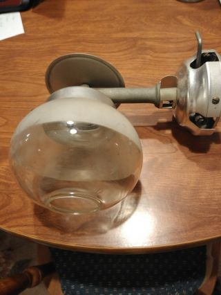 Vintage Humphrey Gas Lamp For Camper Or Cabin With Pyrex Globe