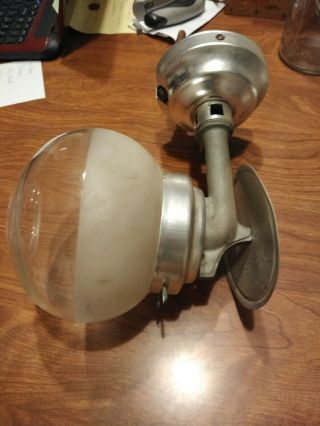 Vintage Humphrey gas lamp for camper or cabin with Pyrex globe 2