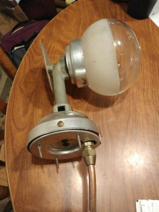 Vintage Humphrey gas lamp for camper or cabin with Pyrex globe 4