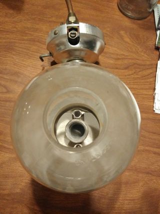 Vintage Humphrey gas lamp for camper or cabin with Pyrex globe 6