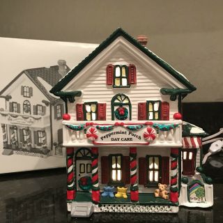 Dept 56 Christmas Snow Village Peppermint Porch Day Care 54852 W/ Box