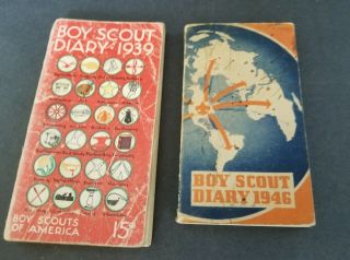 Two Vintage Boy Scout Diaries 1939 And 1946