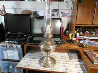 Vintage Aladdin Model No.  11 Oil Kerosene Lantern Lamp - Chrome Nickel Antique