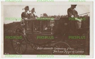 Old Postcard Lord Mayor Of London Bournemouth Centenary Carnival Real Photo 1910