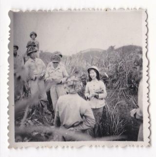 Vietnam War Chinese Female Aid Worker With North Vietnamese Army Nva Soldiers