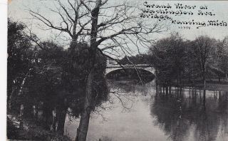 Grand River At Washington Avenue Bridge,  Lansing,  Michigan,  Pu - 1912