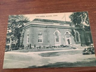 Milford Ct Us Post Office Vintage Postcard