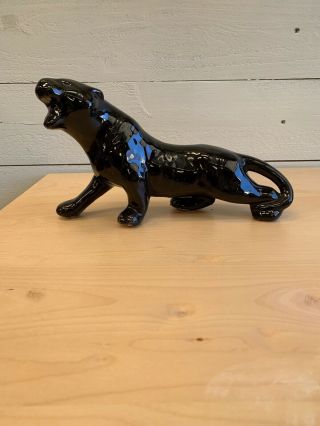 Black Panther 10” Long,  Ceramic Vintage Mid Century Modern
