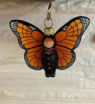 Patricia Breen Ornament Halloween Papillion Trickster Black Orange Rare