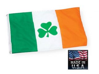 3x5 Shamrock Clover Irish Ireland In/outdoor - Poly Flag Banner Usa Made