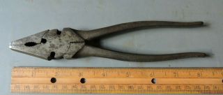 Vintage 8 " Crescent Tool Co.  1000 Button Pliers Fence - Wire Checkerdot Grips