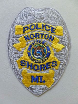 Vtg.  Police Norton Shores Michigan Patch Embroidered 4698
