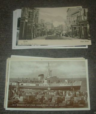 35 X 1899 - 1940,  s ISLE OF WIGHT POSTCARDS RYDE YARMOUTH COWES PUCKPOOL 4
