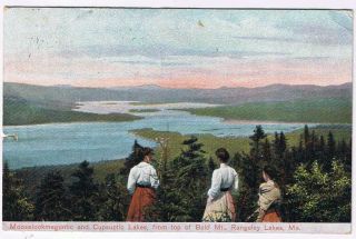 Maine Postcard Rangeley Lakes Mooselookmeguntic & Cupsuptic Lakes 1908