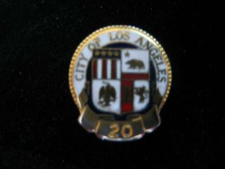 Vintage City Of Los Angeles 20 Year Service Pin Lapd/police/fire/govt