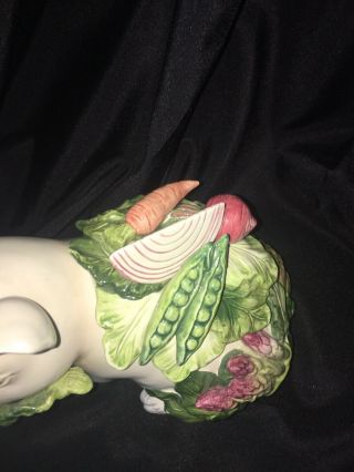Fitz and Floyd French Market Pig Porcelain Cookie Jar 3