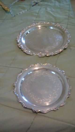2 Webster Wilcox - Silver Plate Trays