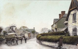 Aber Village,  Grocers Horse & Cart By Wrench No.  15821,  Posted 1907
