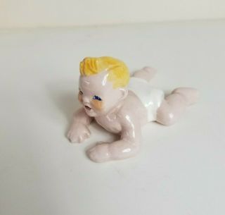 Very Rare Crawling Baby Vintage Florence Ceramics Figurine Pasadena
