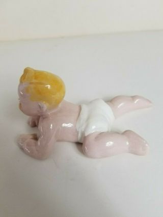 Very Rare Crawling Baby Vintage Florence Ceramics Figurine Pasadena 3