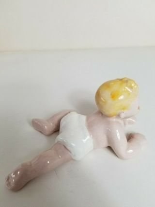 Very Rare Crawling Baby Vintage Florence Ceramics Figurine Pasadena 4