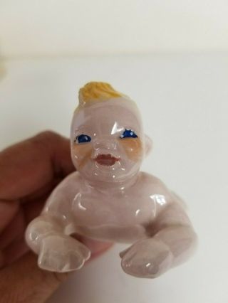 Very Rare Crawling Baby Vintage Florence Ceramics Figurine Pasadena 5