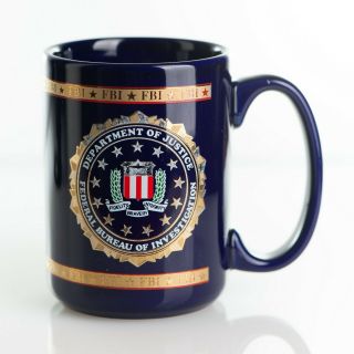 Fbi Department Of Justice Federal Bureau Investigation Coffee Mug Heraldry