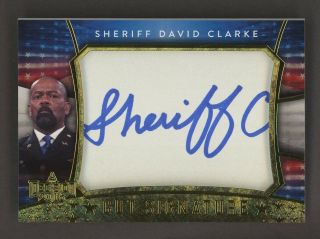 2016 Decision Gold Foil Sheriff David Clarke Cut Signature Auto