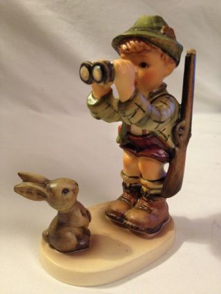Hummel Goebel 307 Good Hunting Rabbit Boy Binoculars 5 - 1/8 " Figurine Tmk6