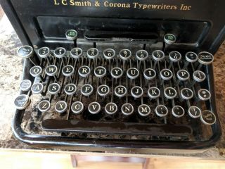 Antique 1930 ' s L C Smith & Corona Speed 14 Typewriter 3