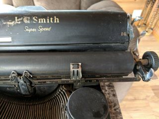 Antique 1930 ' s L C Smith & Corona Speed 14 Typewriter 5