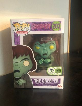 Funko Pop The Creeper 203 Scooby Doo 2017 Eccc Exclusive Official Sticker