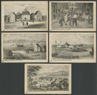 York City Ny: Five C.  1898 - 1900 City History Club Historic Views Postcards