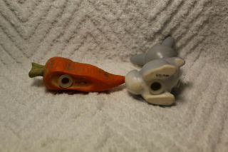 Vintage Bunny with a Carrot Salt and Pepper Shakers - Japan 2